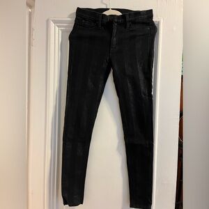 Hudson skinny jeans, black striped, 27